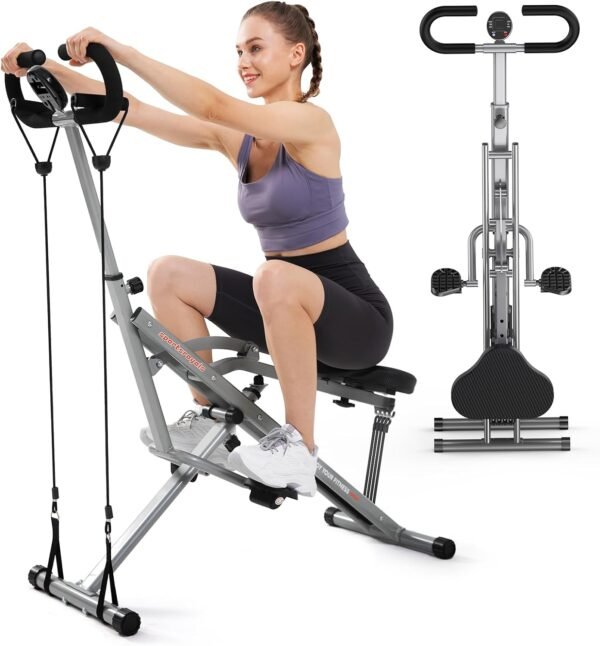 MERACH Squat Machine, R07 2 in 1 Squat Rowing Machine